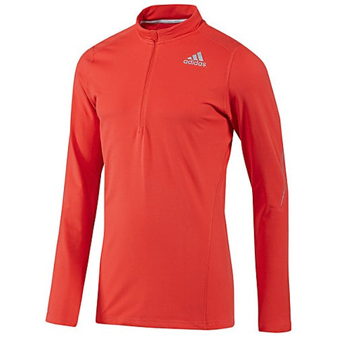 Men's adidas running apparel- sequencials half-zip long sleeve